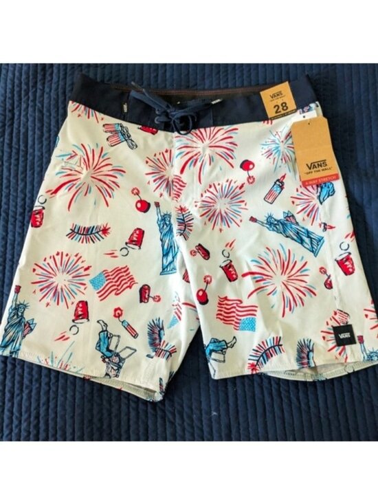 Vans Other - Vans Men 28 Waist NWT Era Boardshort  American Fourth of July 062026